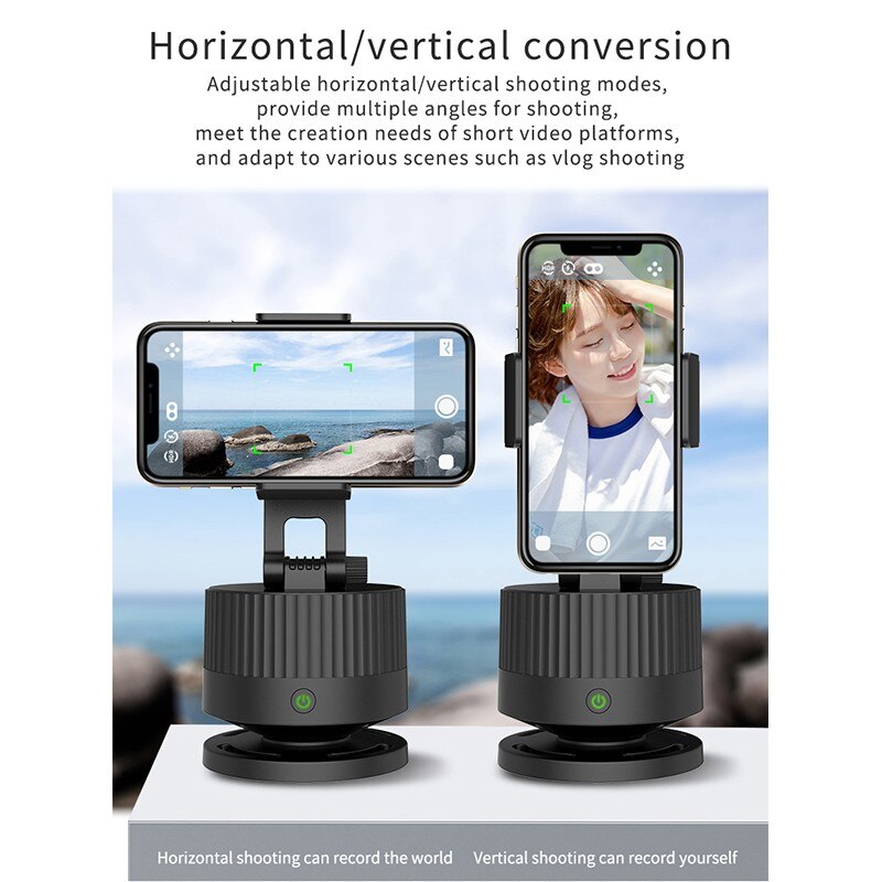 Smart Live Adepte Cardan Bluetooth IA Reconnaissance Automatique du Visage de Prise De Vue de Suivi Smartphone PTZ Support Pour Téléphone Pour Diffusion En Direct
