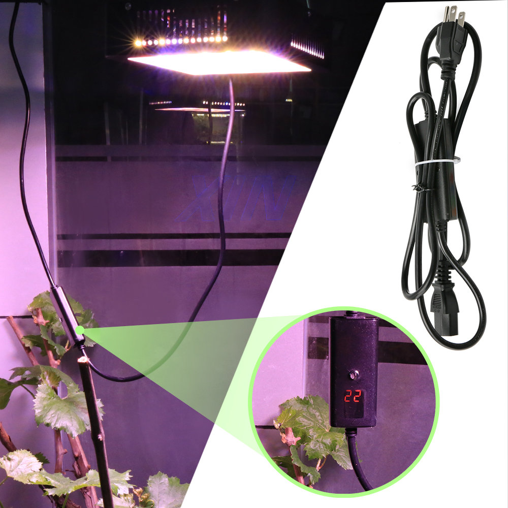 Os stik strømledning med timing switch til led vokse lys voksende lampe indendørs planter vokse telt