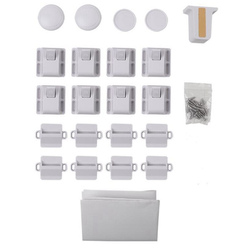 Veilige ladekast onzichtbaar netisch slot, kinderbeveiliging netisch slot voor kasten: Default Title