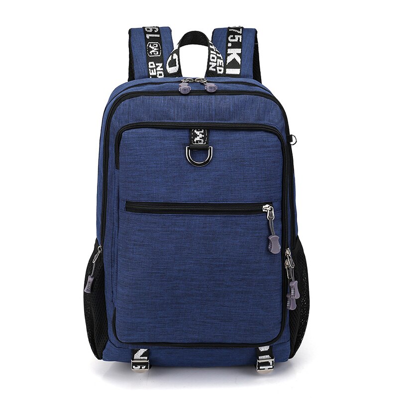 USB Charging Teenagers School Backpack Boys Student Schoolbag Men Large Travel Backpacks Laptop Notebook Rucksakc Bookbag XA149M: Blue