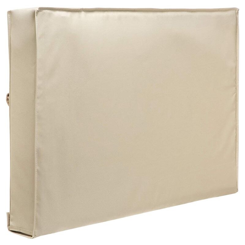 Outdoor TV Cover 30 inch - 32 inch Beige Weatherproof Universal Protector for LCD, LED, Plasma Television Screens. Built in Bo