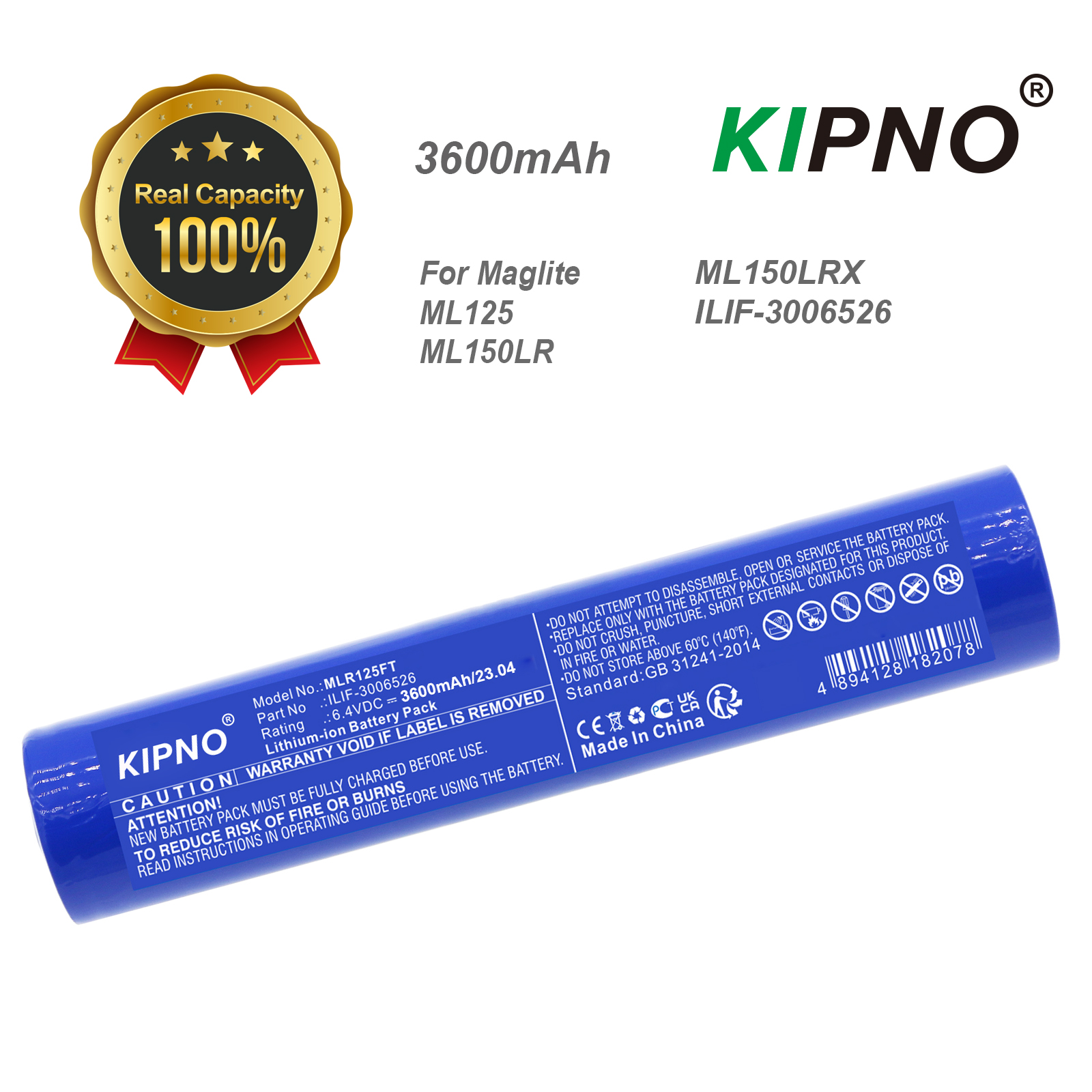 Lanterna 3600mAh Bateria Para Maglite ML125 ML150LR ML150LRX ILIF- 3006526