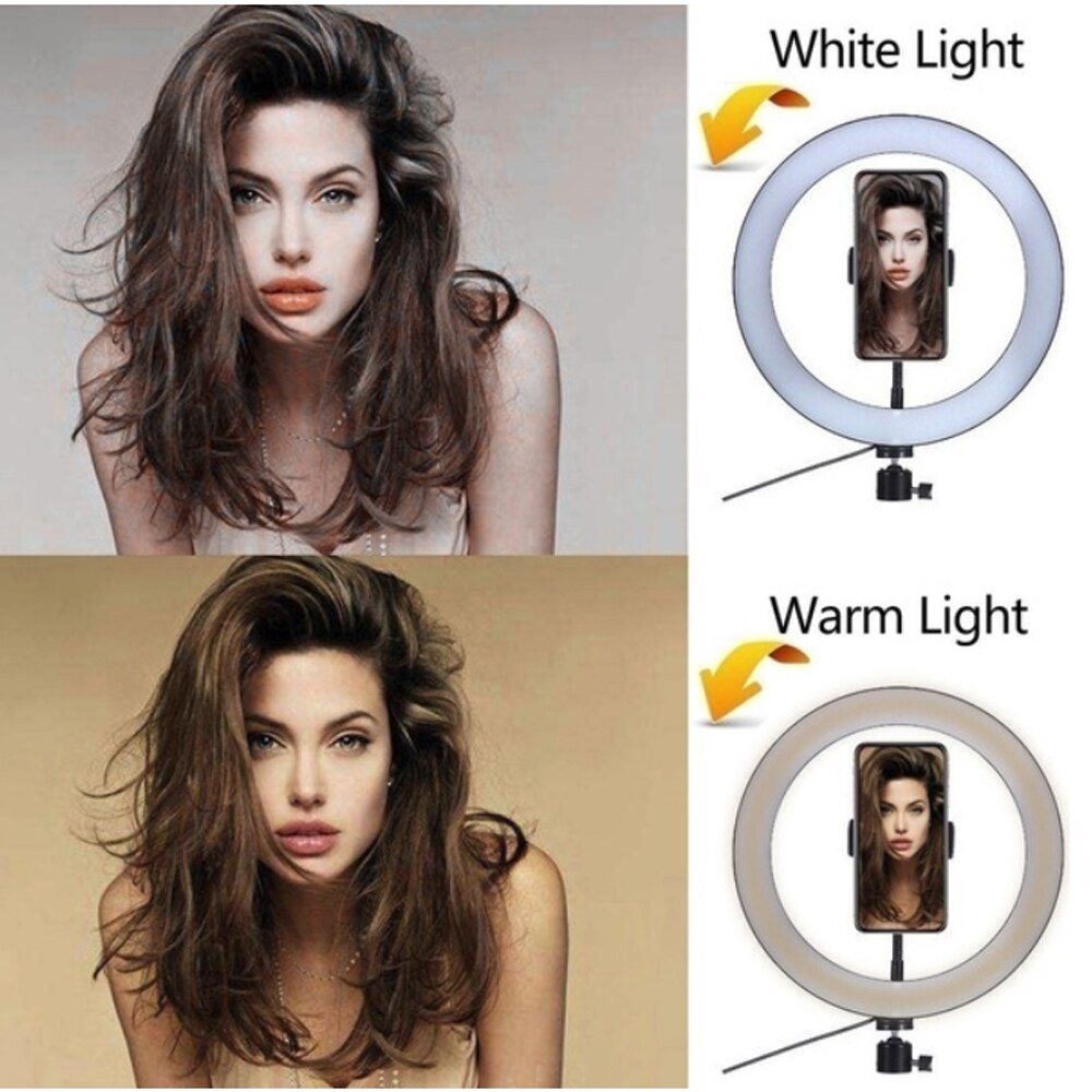 16/20/26cm LED Selfie Ring Light Dimmable LED Ring Lamp Photo Video Camera Phone Light ringlight For Live Fill Light