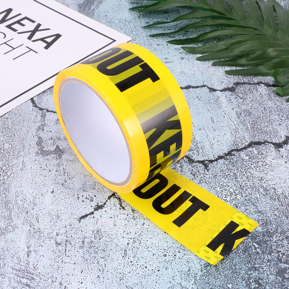 1 Roll THANK YOU Safety Tape Safe Self Adhesive Sticker Warning Tape Masking Tape for Walls Floors Pipes (Yellow): Yellow KEEP OUT