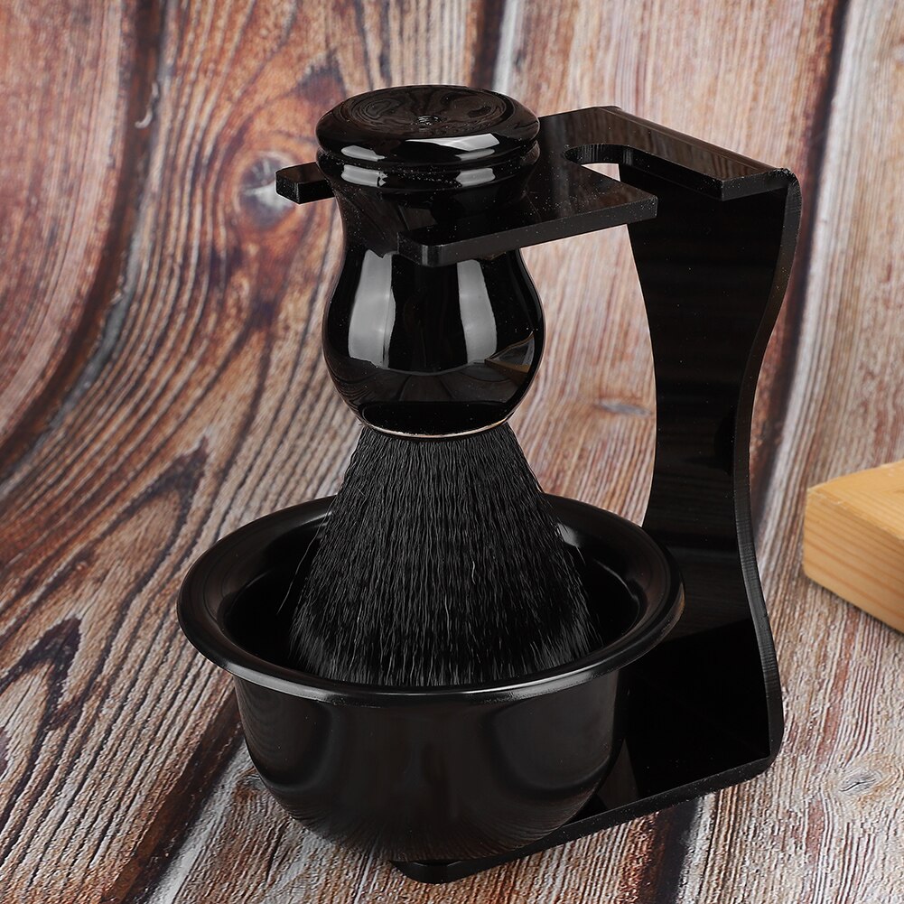 Cepillo de afeitar para hombre, conjunto de herramientas de estilo de pelo, para salón de peluquería, suministro para barbería, 3 unidades