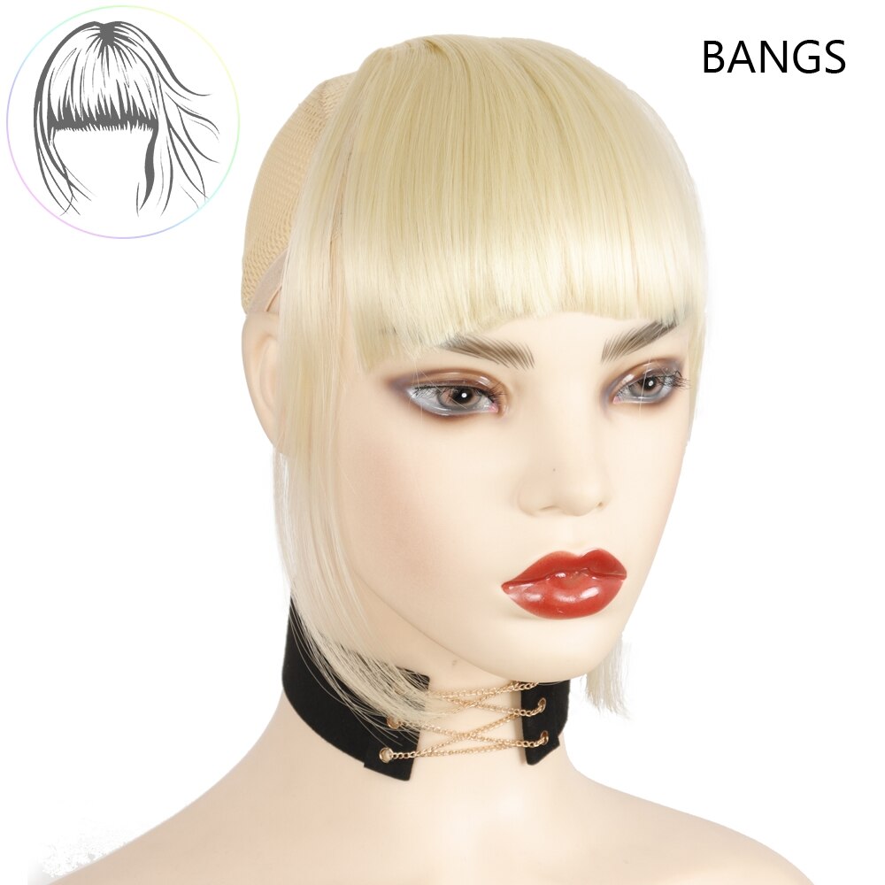 Azqueen hair Bangs Clip In Bangs Front Neat Bangs Fringe Hair Women Clip In Hair clip Extension on hair accessories Bangs: D05-613