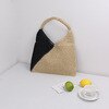 Borsa a tracolla intrecciata in paglia di moda impiombatura borsa a tracolla nera boemia borse da spiaggia Shopper da donna borsa a tracolla borse 2022 nuovo: Black