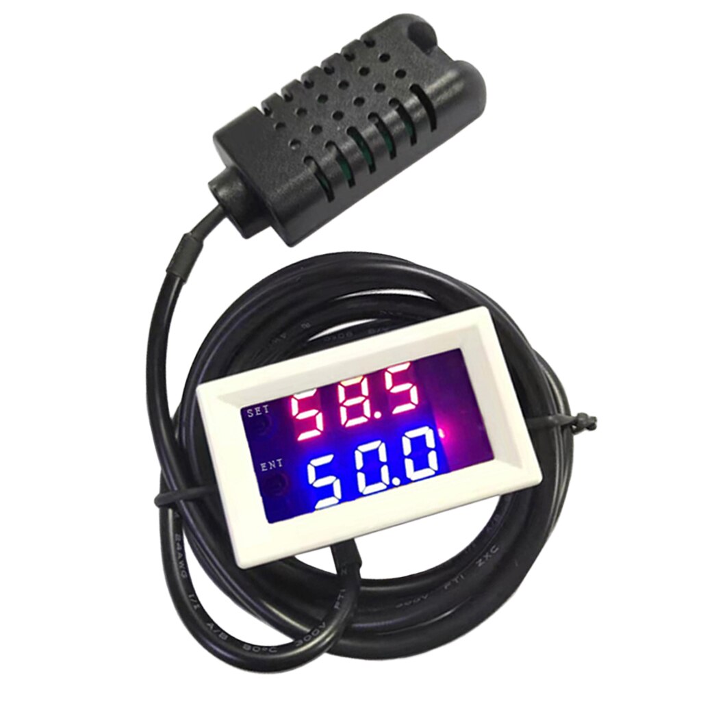 Dual Humidity Display Digital Humidity Controller Sensor Hygrometer Switch