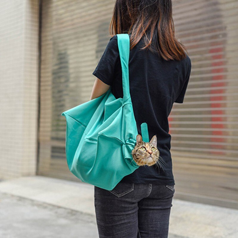 Pet Cat Carry Tote Bag Pet Outdoor Travel Sling Carrier For Puppy Dog Cats Hands Free Shoulder Pet And Tote For Small Pet