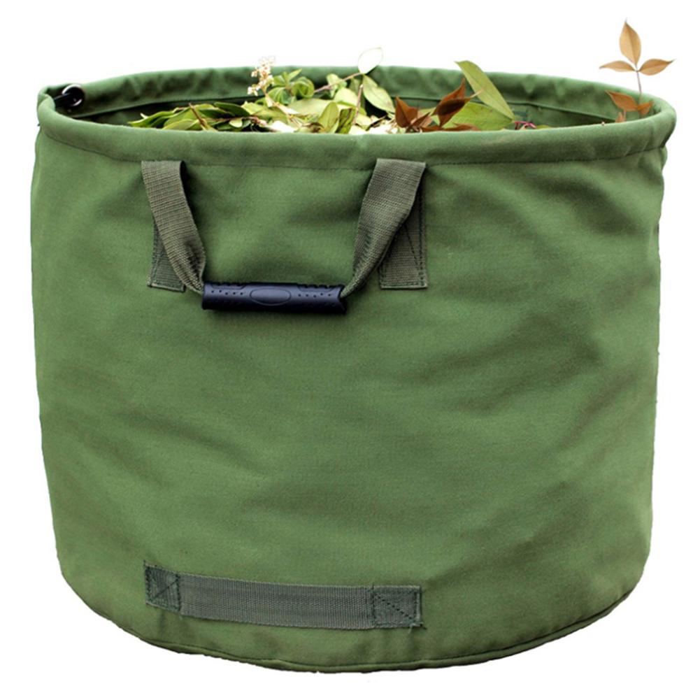22*18inch Garden Leaf Bag 600D Waterproof Oxford Cloth Waste Trash Bags Garden Plant Flower Garbage Bag Garden Leaf Storage Bag: green