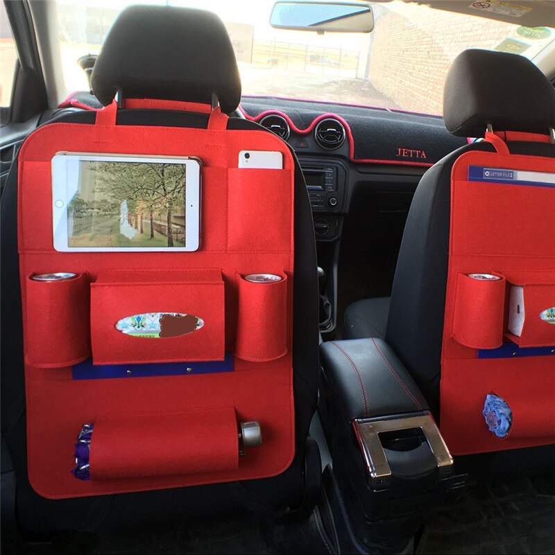 Universal Car Seat Side Opslag Mesh Netto Zak Bagage Holder Pocket Trunk Cargo Netten Organizer Auto Interieur Accessoires: 08Red