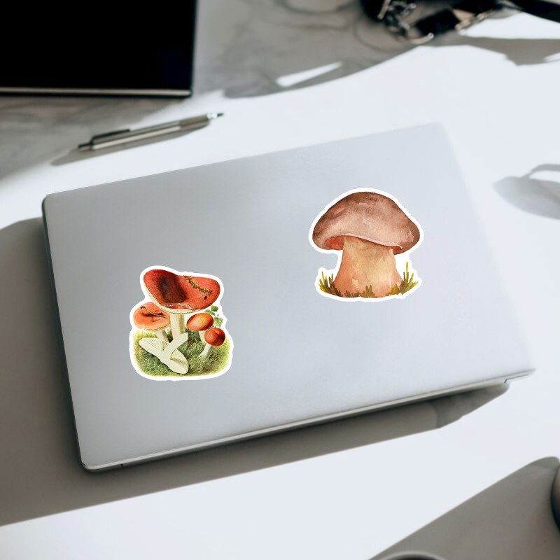 TD ZW 50Pcs Wild Mushrooms Stickers For Suitcase Skateboard Laptop Luggage Phone Car Styling DIY Decal Pegatinas