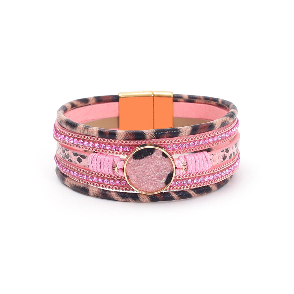 WYBU-Bracelets léopard à quatre Styles pour femmes, filles adolescentes, multicouche, large, Animal, imprimé guépard, Bracelet en cuir, bijoux: Vert Dragonly