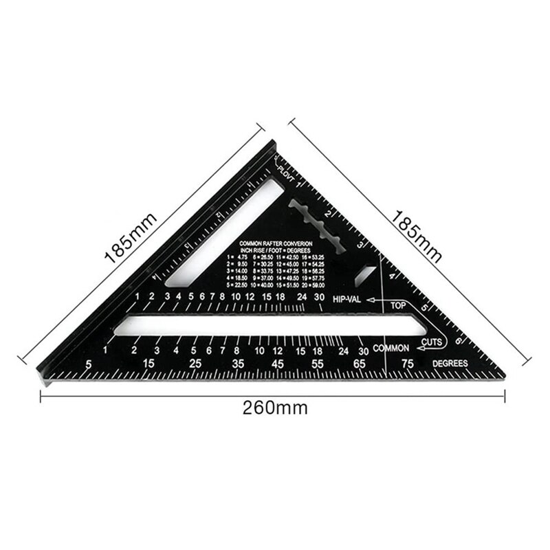 Carpenter&#39;s Vierkante Potlood 7 Inch Set Vierkante Metalen Carpenter&#39;s Vierkante Gradenboog, Markering Gauge/Carpenter&#39;s Tool