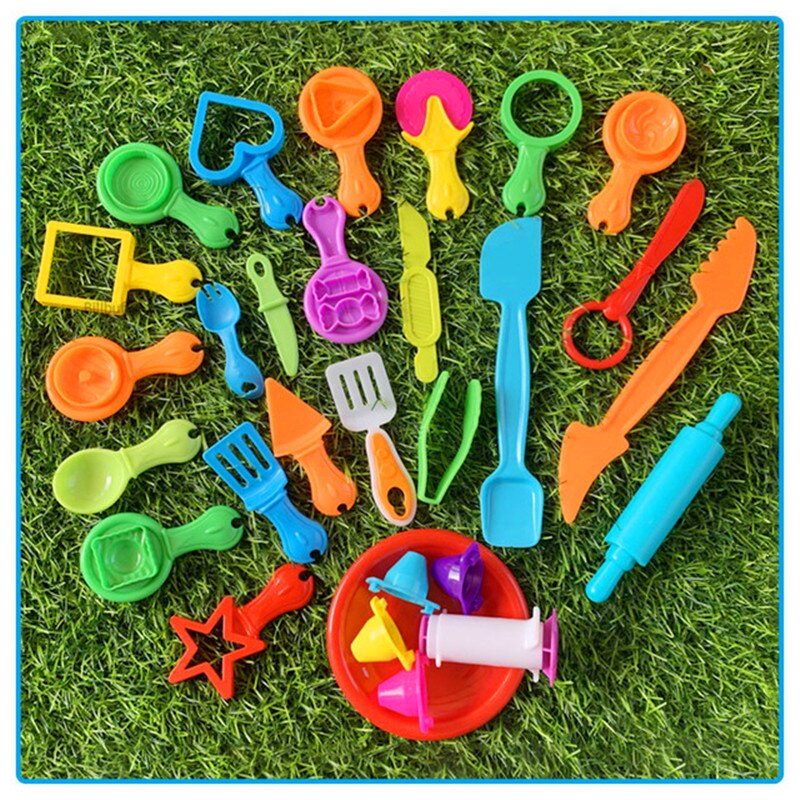 DIY Slimes Play Dough Tools Accessories Plasticine Dinosaur Animal Model Clay Kits Soft Clay Cut Sets Toys for Children