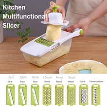 12 In 1 Groente Slicer Keuken Tool Multifunctionele Rvs Groente Julienne Ingebouwde Verstelbare Veilig Blades Rasp