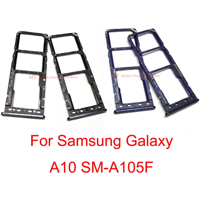 Nova dupla bandeja de cartão sim titular do leitor do telefone celular sd para samsung galaxy a10 a105 a105f sim slot bandeja titular peças reparo