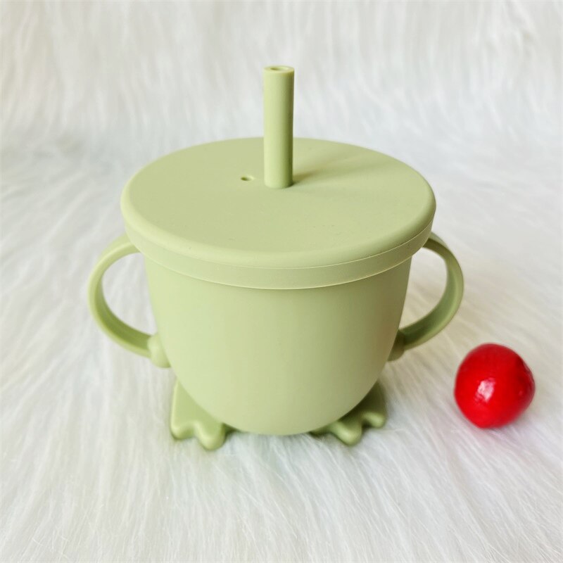 1Pcs Silicone Cartoon Children's Snack Cups -Proof Portable Shape Silicone Cups Safety Environmental: 15