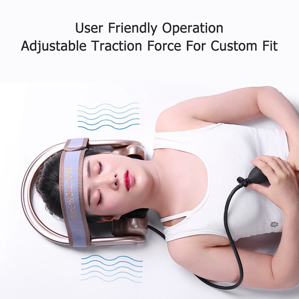 Inflatable Air Cervical Neck Traction Device Neck Support Muscle Tension RelievesVertebra Correction Tractor Relaxing Massager