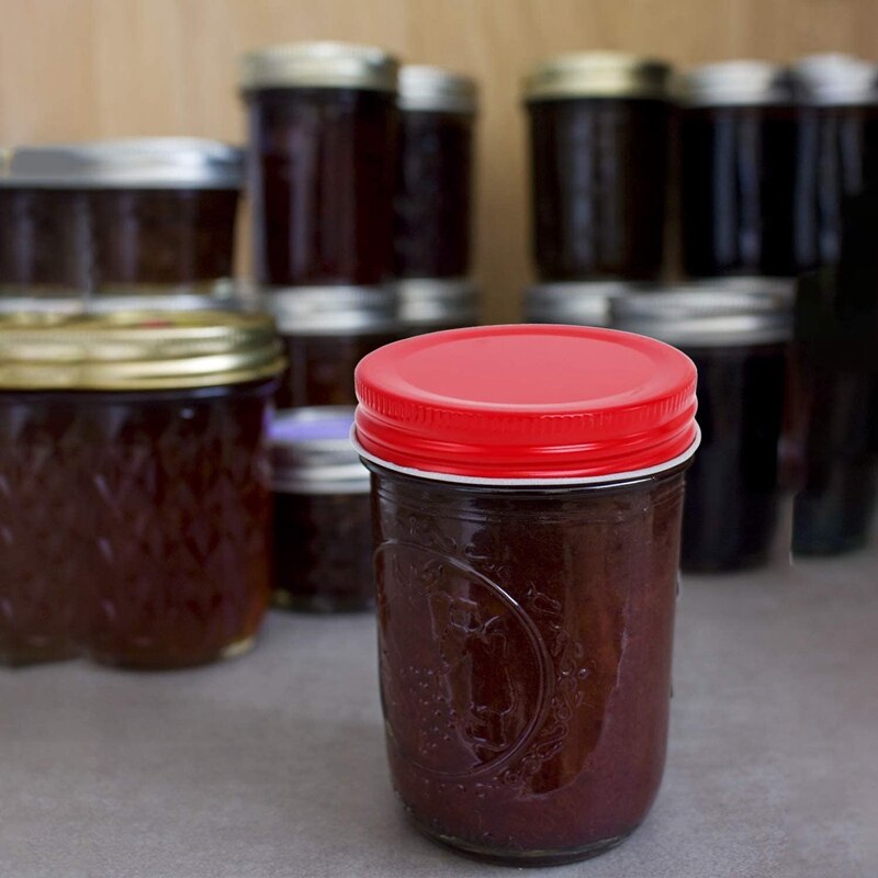 24 Pack 70MM Mason Jar Lids Secure Reuseable Regular Mouth Mason Storage Canning Lids