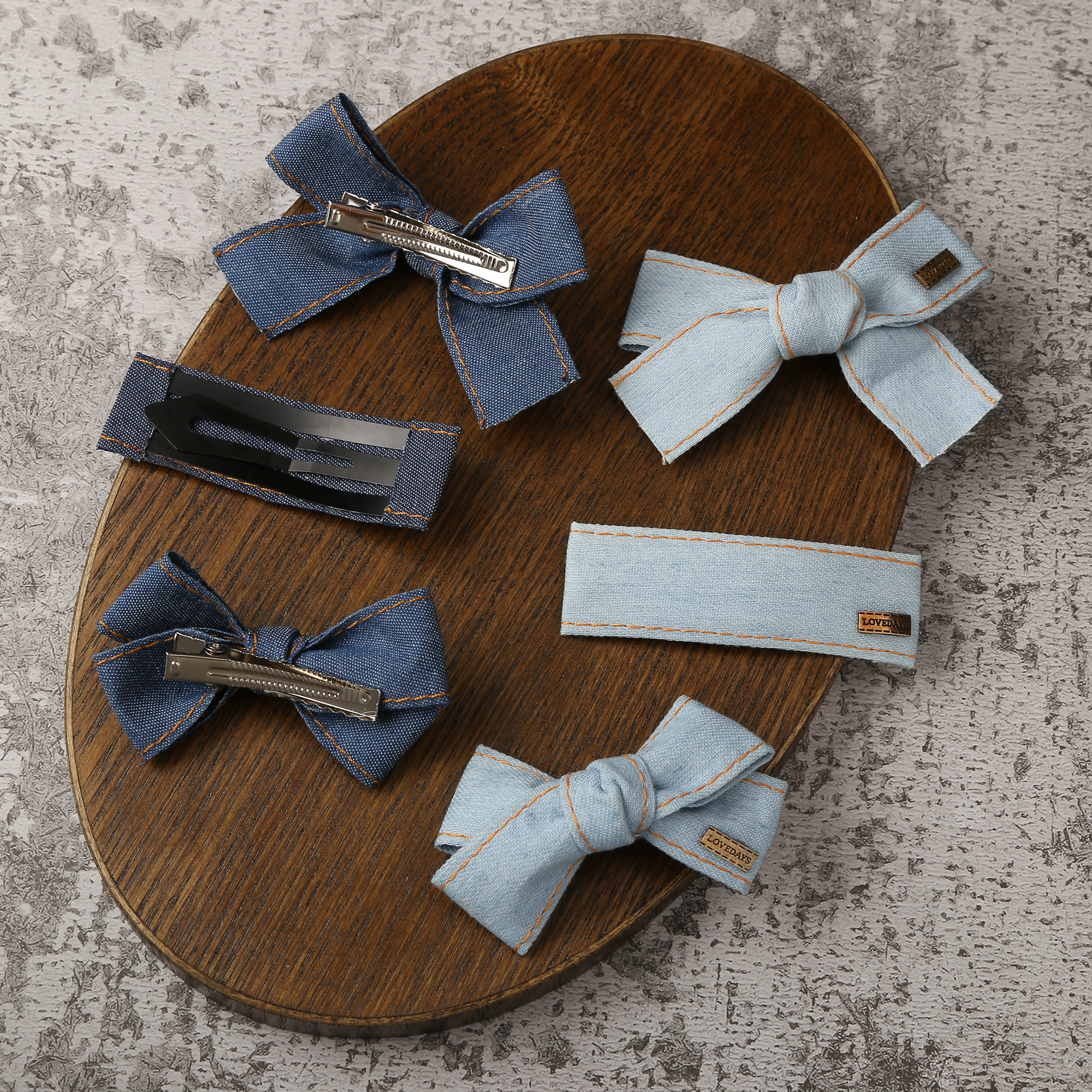 Denim Hair Clip Hairpins French Barrettes Clip Cool Girls Korean Handcraft Style Hair Accessories for Girls