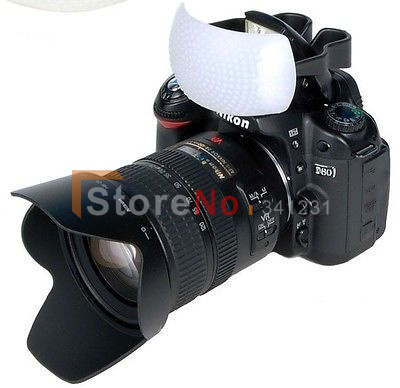 Difusor de Flash incorporado para cámara canon, nikon, DSLR, color blanco, 2 unidades