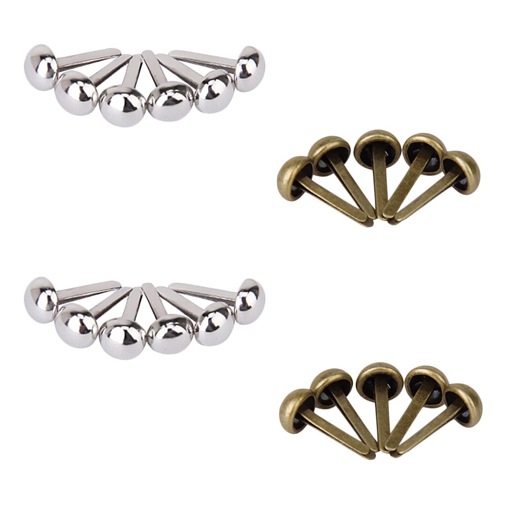 200 Pcs Ronde Metalen Brads Voor Scrapbooking Brads Klinknagels Plakboek Versiering 6x10mm