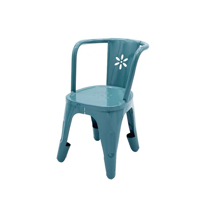 2020 New style metal coffee table doll bjd kitchen table chair furniture children's house toy accessories: Dark green chair