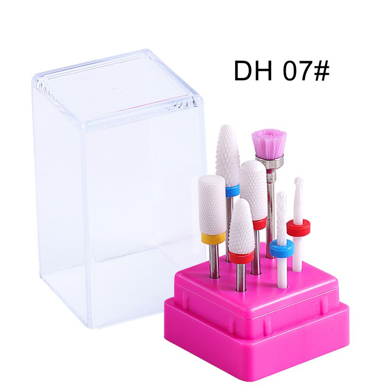 Nail art keramiskt sliphuvud set elektrisk slipmaskin reservdelar nagelborttagning exfoliering: Dh07