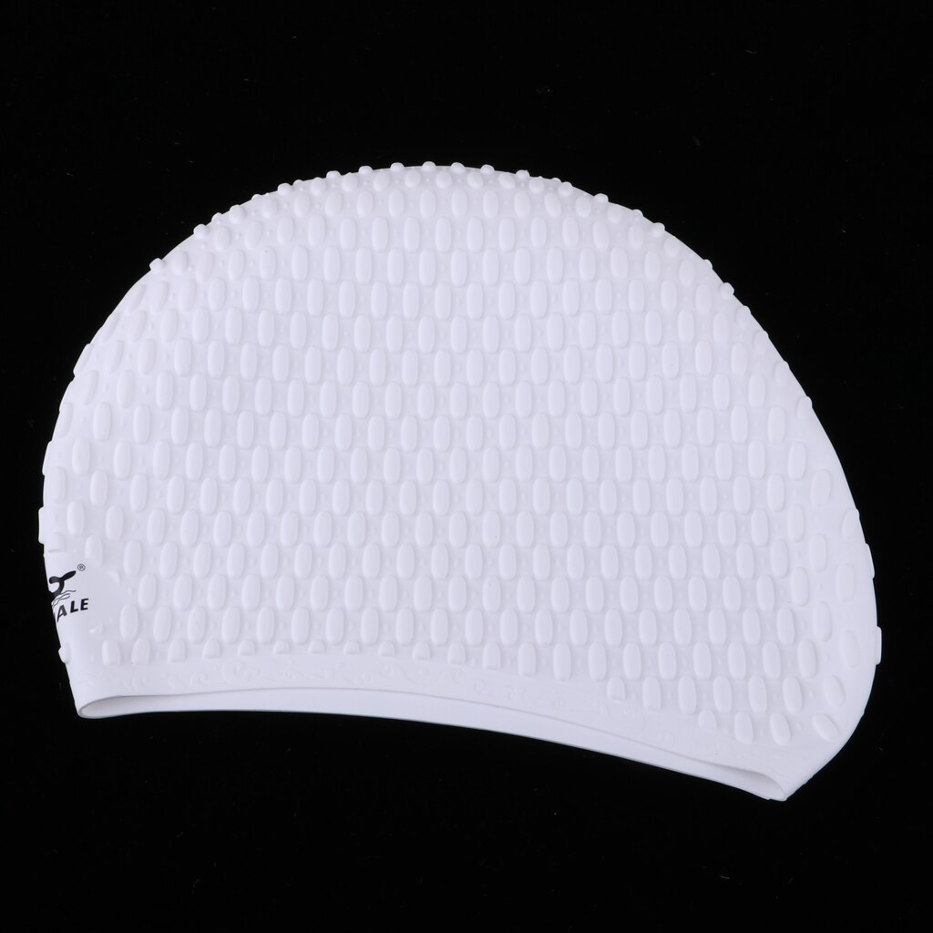 Silicone Swimming Caps Silica Gel Swim Caps Waterproof Shower Hat Adults Swimming Caps: White