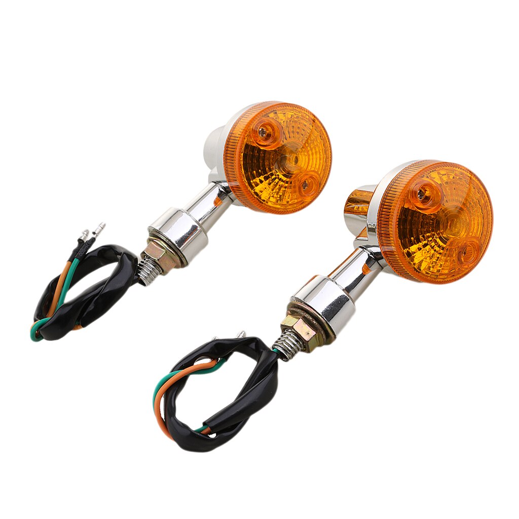 12V Motorfiets Richtingaanwijzer Richting Lampje Lamp Universele Voor Yamaha Honda Suzuki Ktm Etc Motorfiets Accessoires: Silver Amber