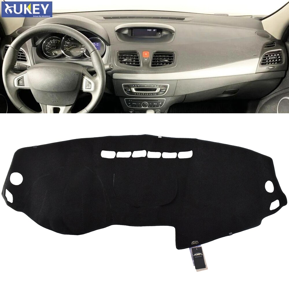 Xukey Dashboard Cover For Renault Fluence - Megane RS MK3 - Dash Cover Mat Dashmat Pad Sun Shade Carpet