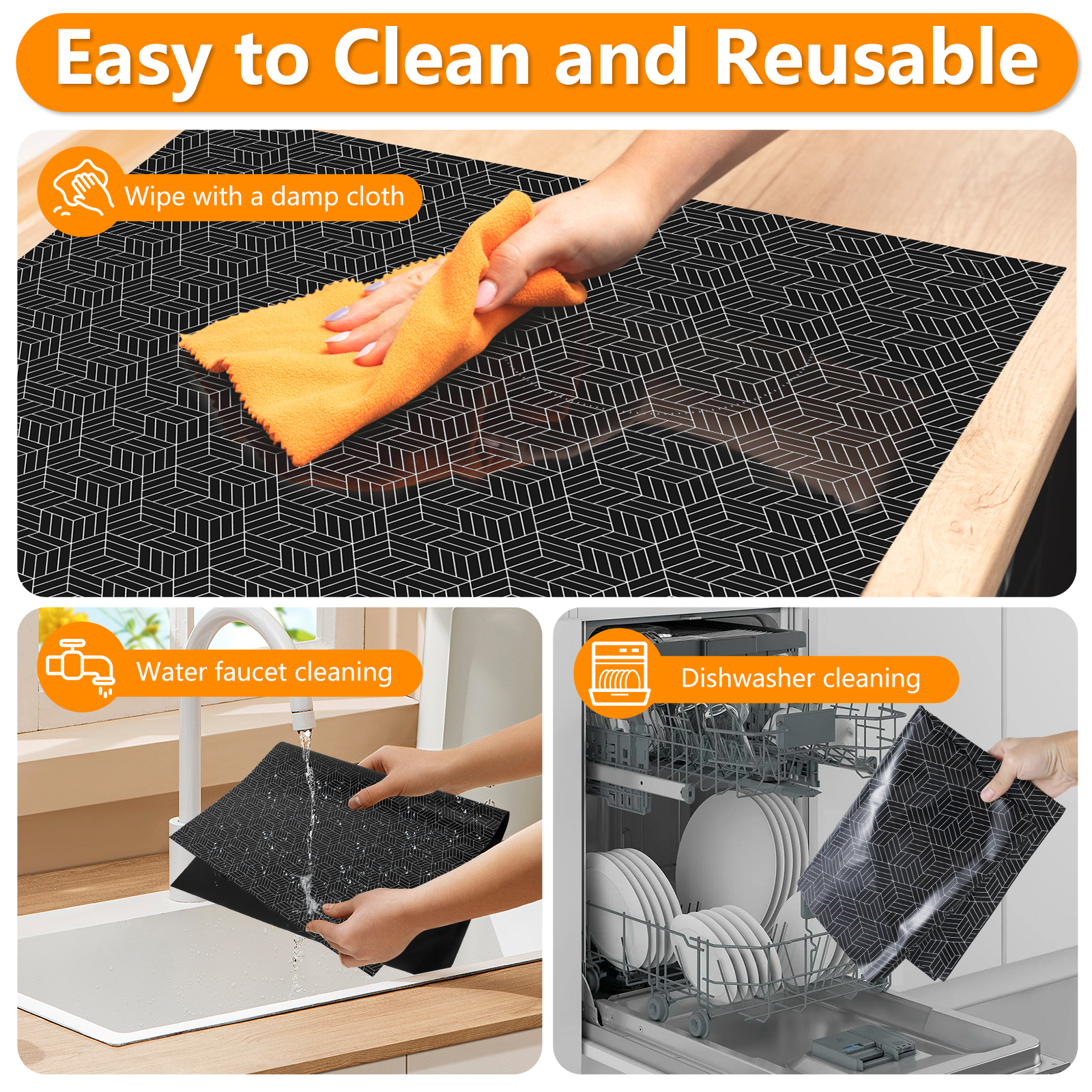 Induction Cooktop Mat Silicone Induction Cooker Covers Kitchen Heat-resistant Non-Slip Induction Cooktop Scratch Protector Mat