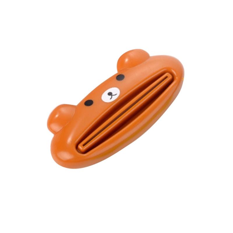 1PCS Toothpaste Squeezer Cute And Useful Plastic Animal Portable Toothpaste Tube Squeezer Toothpaste Dispenser Tools 2: brown bear