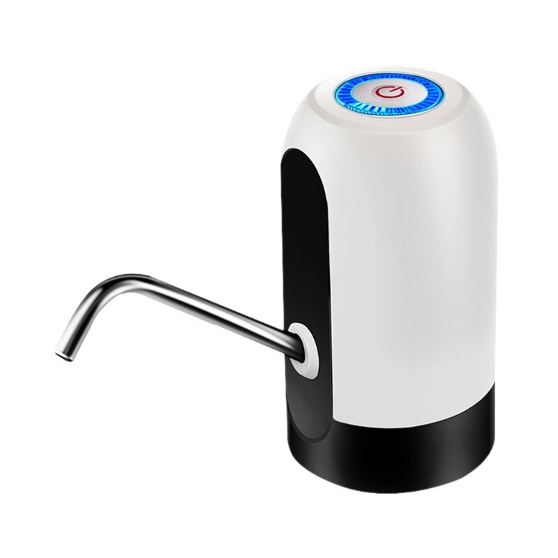 Vandflaske pumpe usb opladning automatisk elektrisk vanddispenser pumpe flaske vandpumpe automatisk skifte drikke dispenser: Hvid