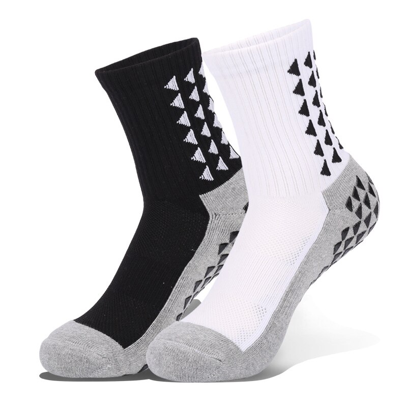 1 Pair Sport Socks Anti Slip Non Skid Slipper Socks with Grips for Adults Men Women Fitness Workout Play Football Sweat Socks