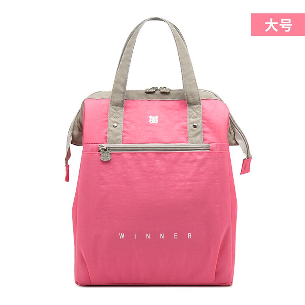 Winner Thermal Insulated Lunch Box Tote Cooler Bag Bento Pouch Lunch Container School Food Storage Bags: L-Rose red