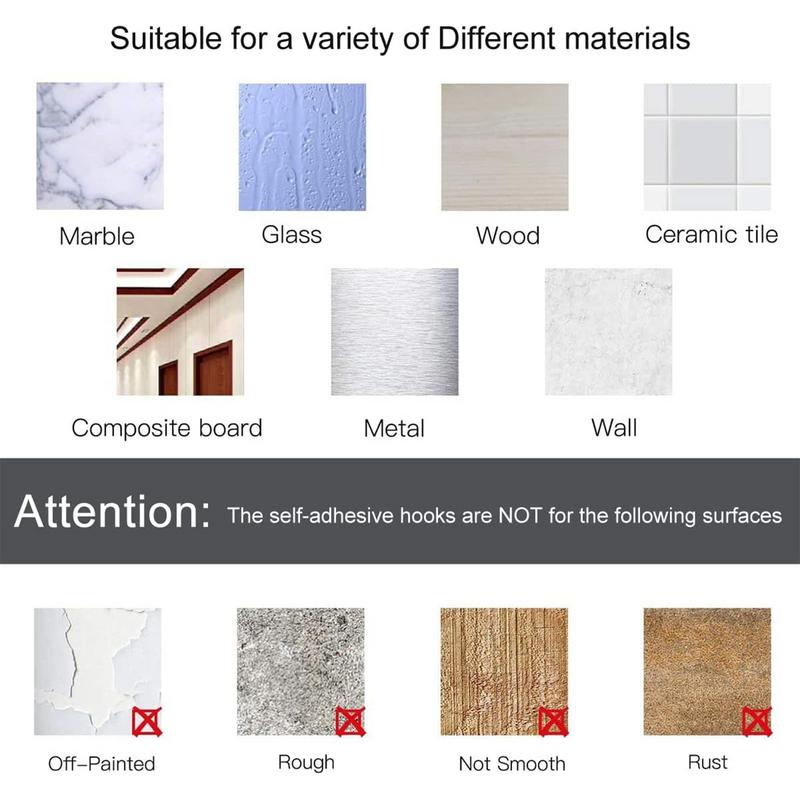 2 Stuks Plafond Haken Zelfklevende Plafond Hanger Heavy Duty Niet Boren Home Decoratie Gadget Voor Planten Wind Klokkenspel Accessoires