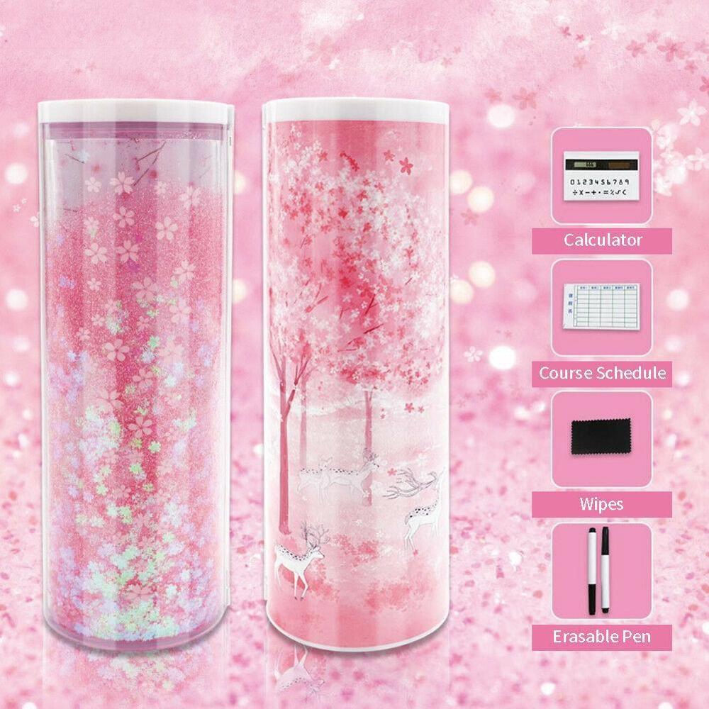 The most popular Pencil Box in China school Stationery with Pen case Holder Pencil calculator box mi pen blue pink A8E6