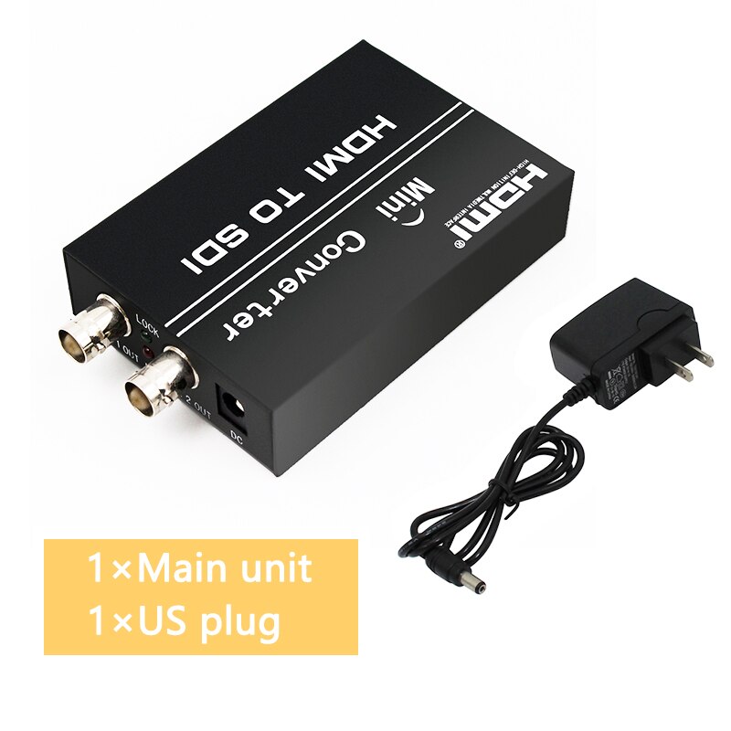 HDMI naar SDI Converter Adapter HDMI2SDI HDMI-SDI Vrouwelijke Mini 2 Input naar SDI 2 Uitgang voor DVD PC Monitor: US plug