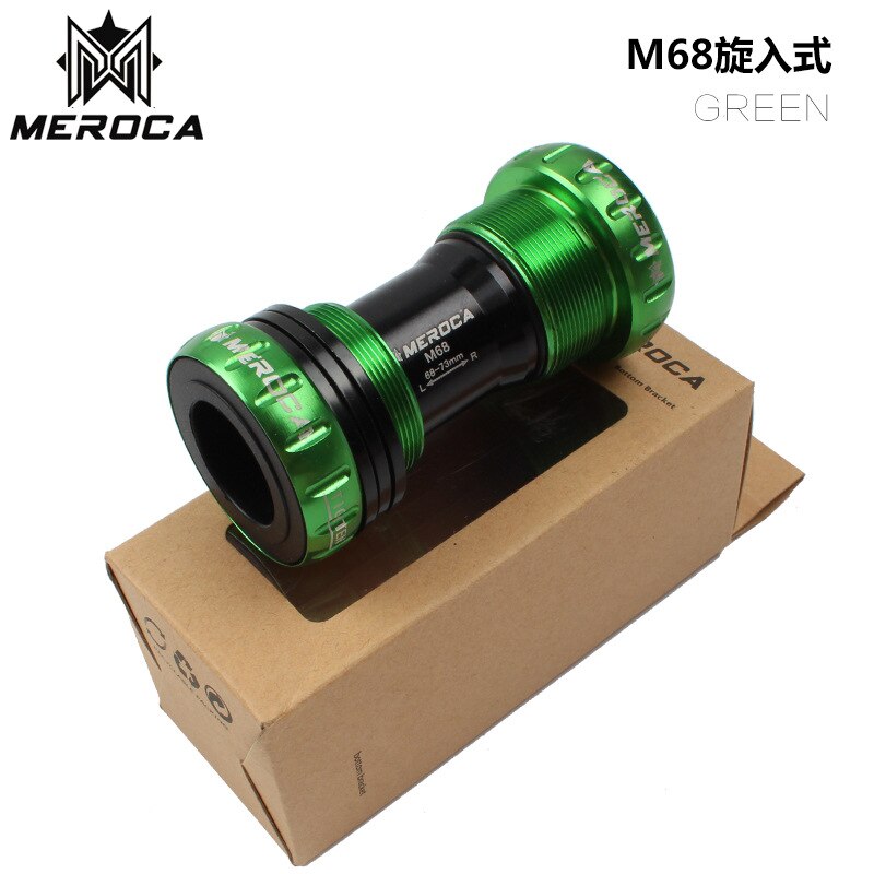 Bsa 68/73mm tråd  bc1.37*24t 24mm or 22mm*24mm genomgående axel stöd mountainbike tillbehör cykel bottenfäste: Grön