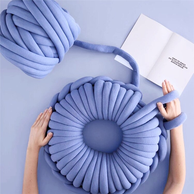 Super Grof Wol Gevulde Katoen Kern Garen Diy Hand-Gebreide Deken Materiaal Merino Wol Alternatieve Huisdier Vriendelijke 500G