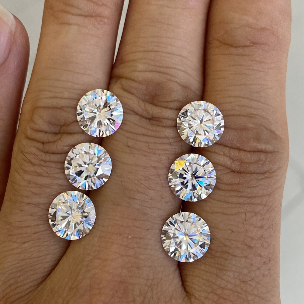 0.5 cts 5 mm ij cor gra certificado vvs excelente corte branco moissanite pedra frouxo moissanite diamante