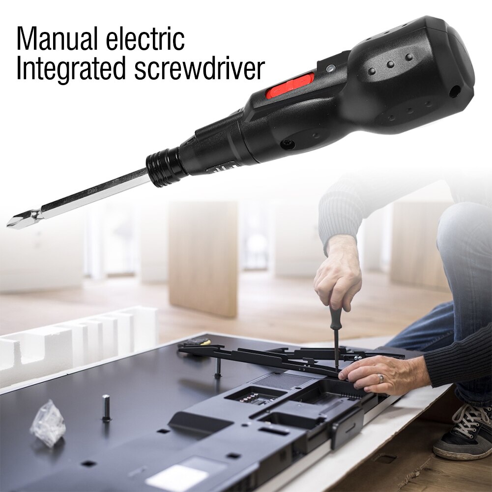 Manual Electric Screwdriver 5 in 1 Multi-use Power Strong Toughness Electric Portable Drill Hand Tool with LED Lamp
