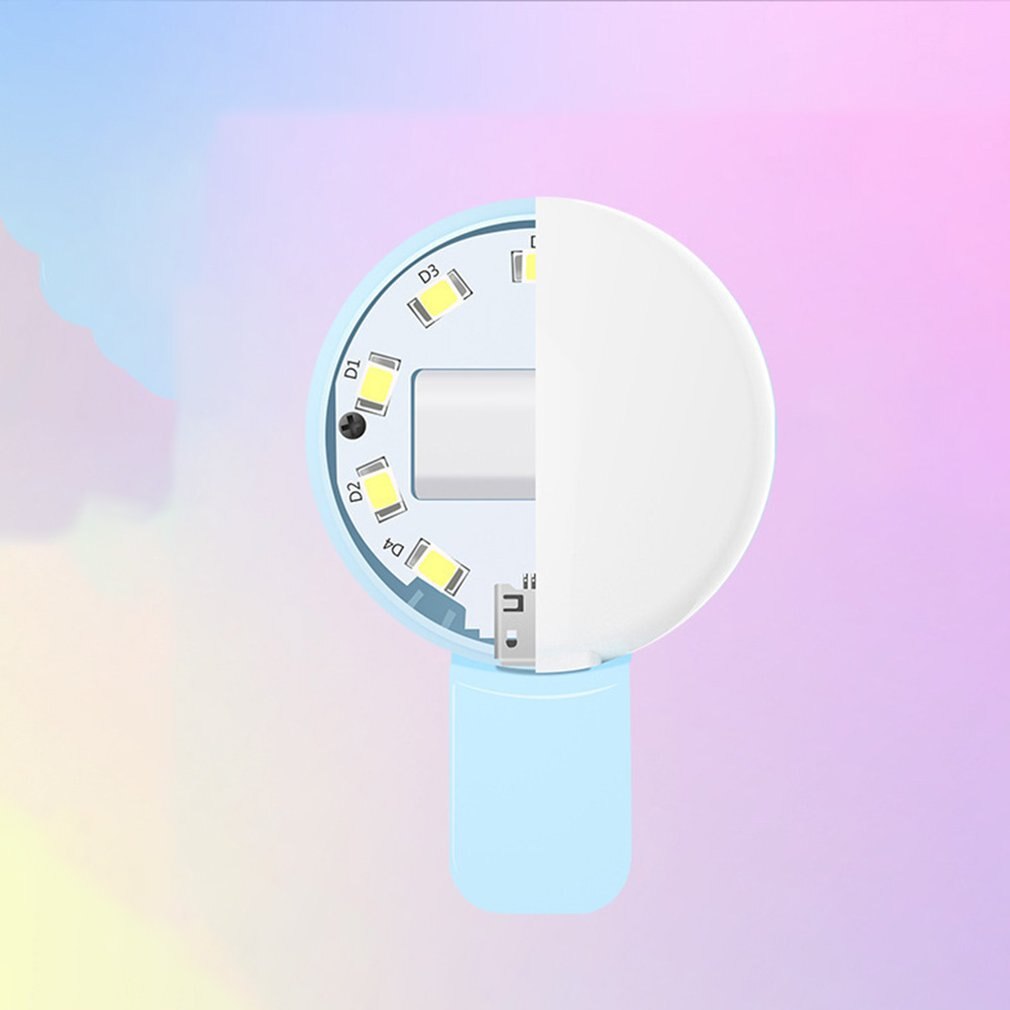 Selfie LED Ring Flash Light Portable Phone Selfie Lamp Luminous Clip Lamp Camera Photography Video Spotlight