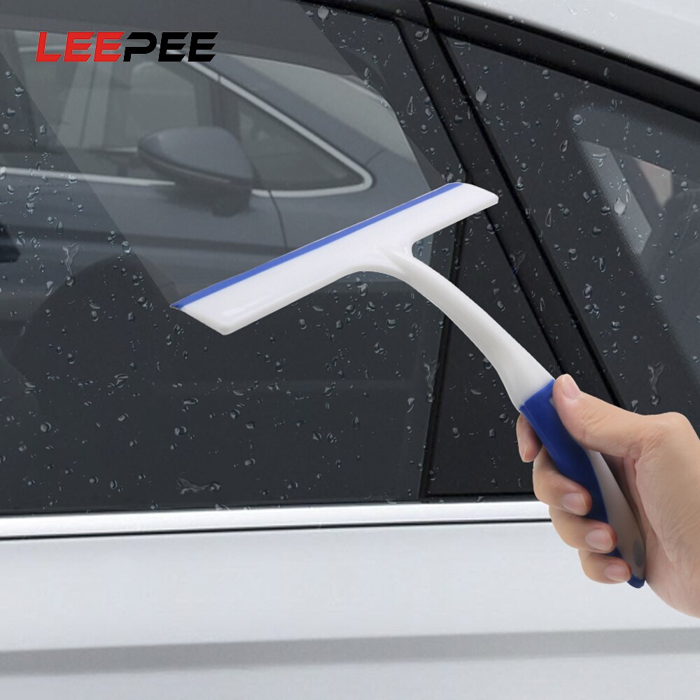 Rascador de agua de vidrio LEEPEE, herramientas de película de coche, limpieza de parabrisas, raspado de agua tipo T, escobilla limpiaparabrisas, limpiador para ventanas de automóviles