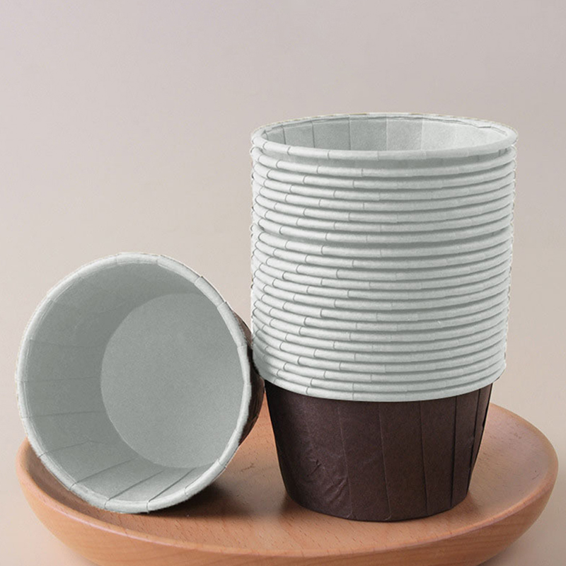 50Pcs Muffin Dessert Holder Cupcake Liner DIY Cake Wrappers Baking Cup Tray Case Cake Pastry Paper Cups Party Supplies: black