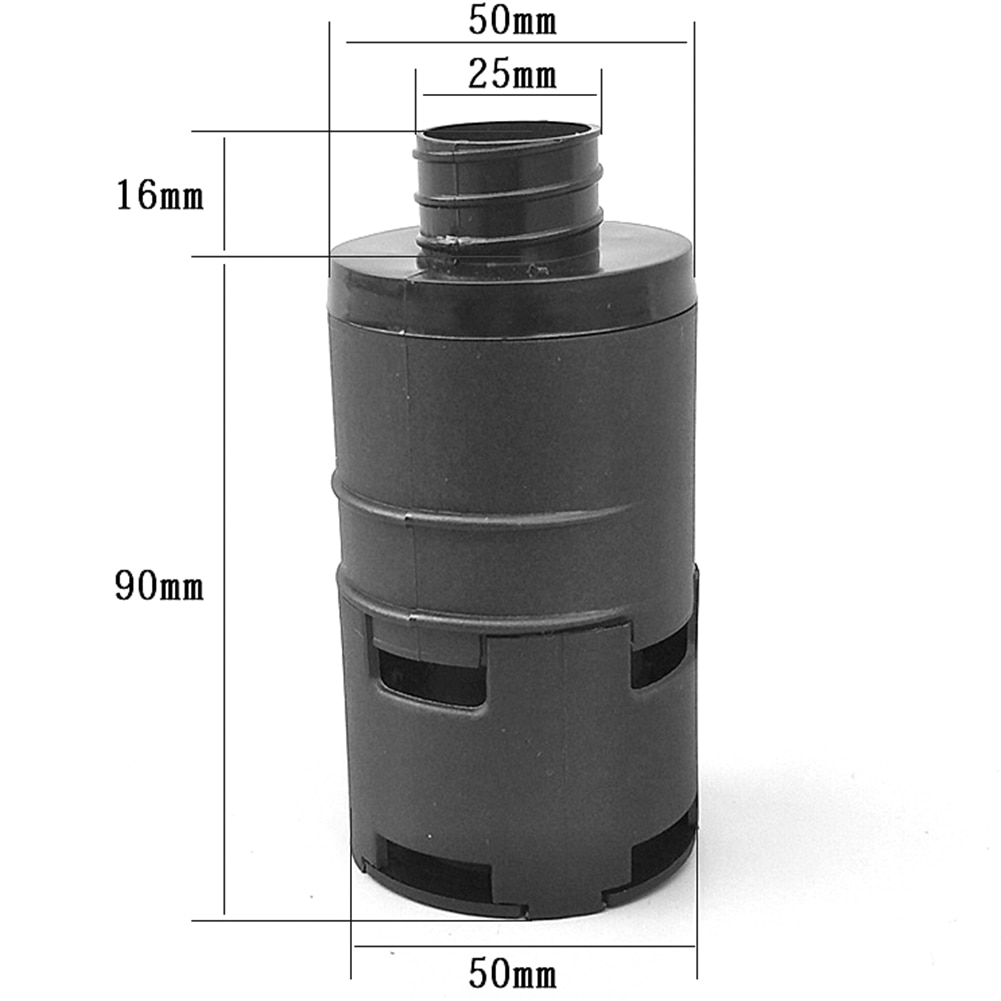 25mm auton metallinen ja muovinen ilmansuodattimen äänenvaimennin klipsillä dometic eberspacherille webasto- / diesellämmittimelle
