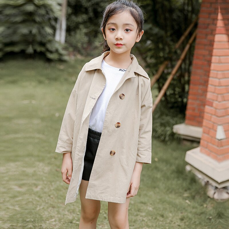 Trenchs pour filles, manteaux d'automne et d'hiver pour bébés filles, vestes décontractées, manteaux coupe-vent, trench-coat pour enfants filles