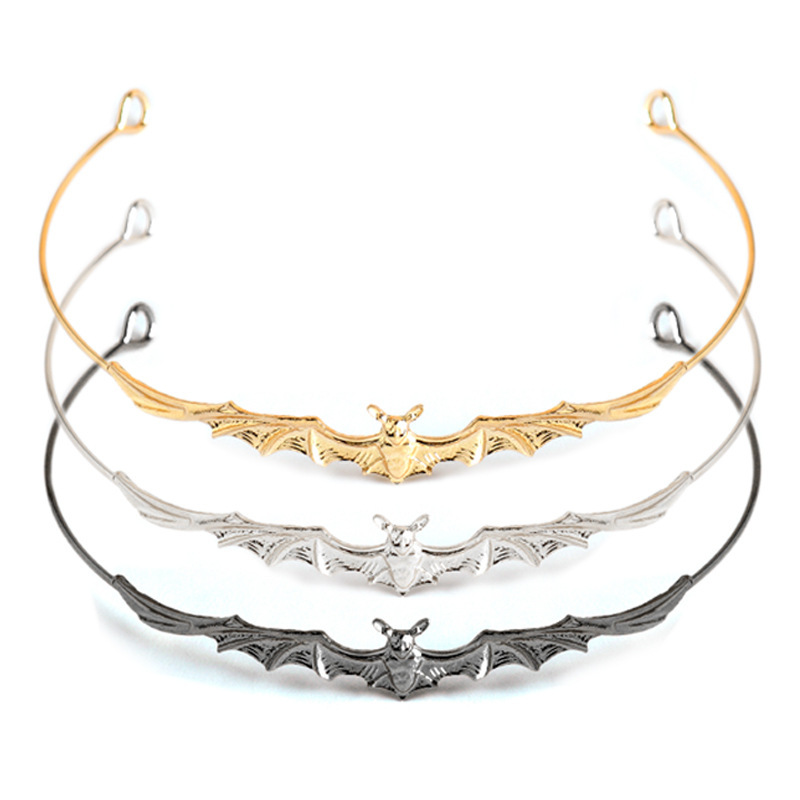 Vintage gothique chauve-souris couronne bandeaux métal animal bandeau cosplay fête diadème cheveux accessoires bijoux coiffure